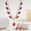 2025 New Simple Design Colorful Shiny Necklace Earring Set Suitable For Bridal Wedding Dinners Party Gifts
