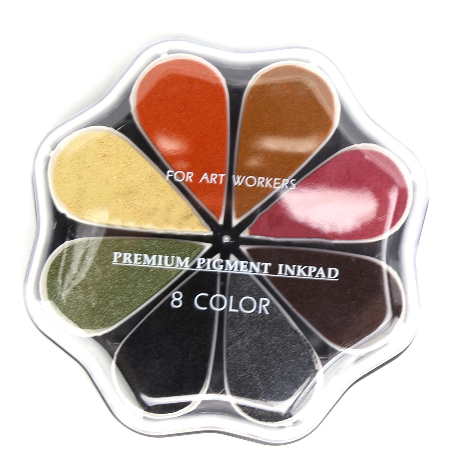 

8 цветов Лепестковая штемпельная подушечка на водной основе DIY Ручная штамповочная подушечка для обычной бумаги(1022 Закат )