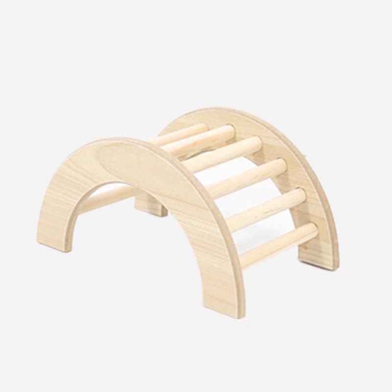 Hamster Holztreppen Brücke Spielzeug Meerschweinchen Igel Eichhörnchen Bogenbrücke Kleintier Bewegungsspielzeug Bogenbrücke D9254
