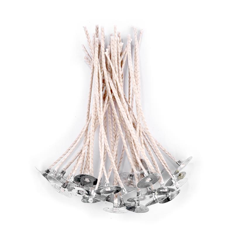 30 Stück/Set Original Rauchfreie Kerzendochte Sojawachs-Kern Gewebter Baumwollkern Kerosinlampe Wachslinie Holz-Zubehör Kerzenherstellung