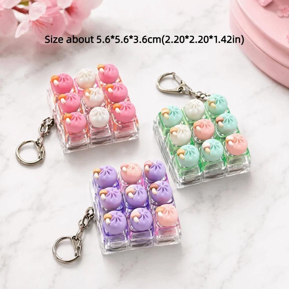 Foods Clicker Anti-stress Toy Pendant Stress Relief Calming Keychain Keys  Children Adults
