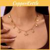 Oceaan Thema Schelp Hanger Ketting Met Gegalvaniseerde Afwerking Voor Informele Zomerkleding