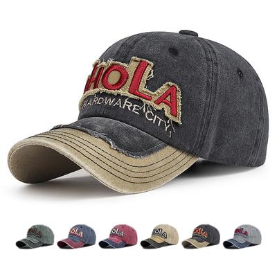 Spring Summer Cotton Baseball Cap Men Letter Splicing Cap Women Embroidered Sun Hat