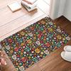 Mexican Flowers Day Of The Dead Sugar Skull Doormat Mat Anti-Slip  Kitchen Bathroom Garden Rug Carpet 40*60cm