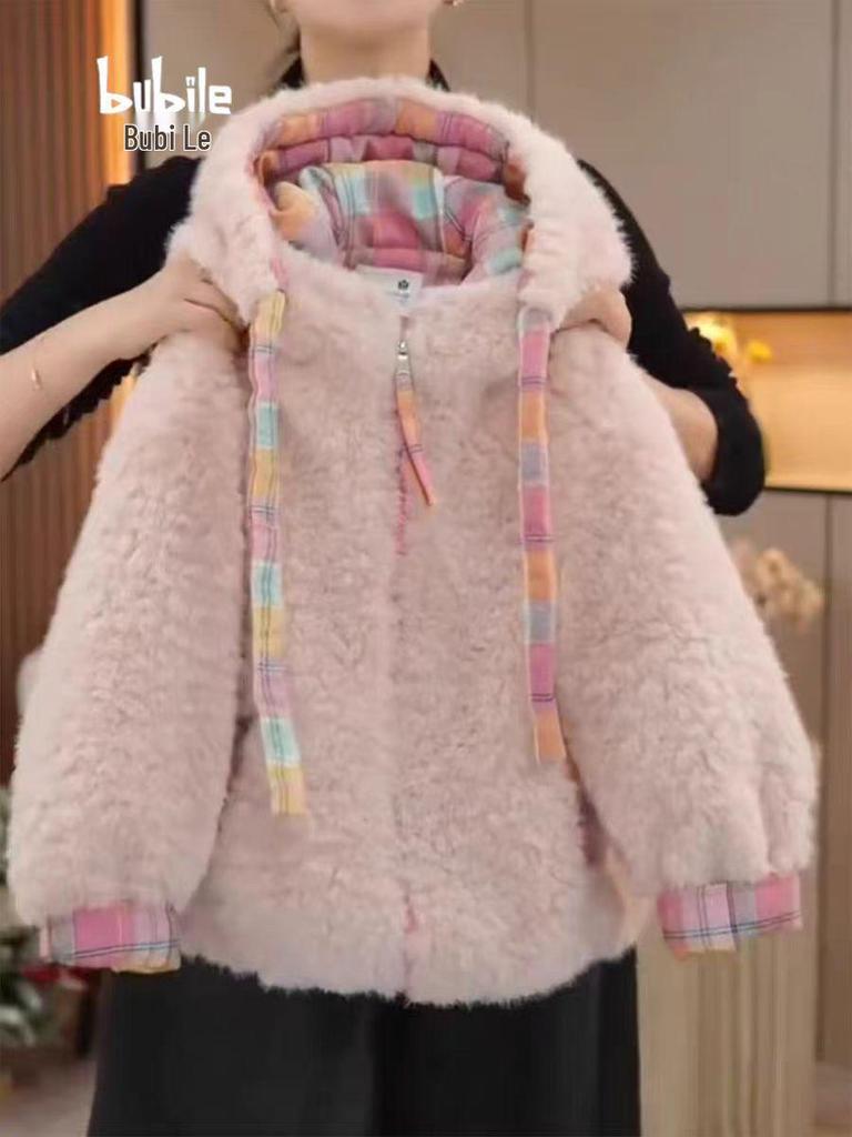 Girls' 2025 Fashionable Winter Coat - Velvet Lined & Thickened