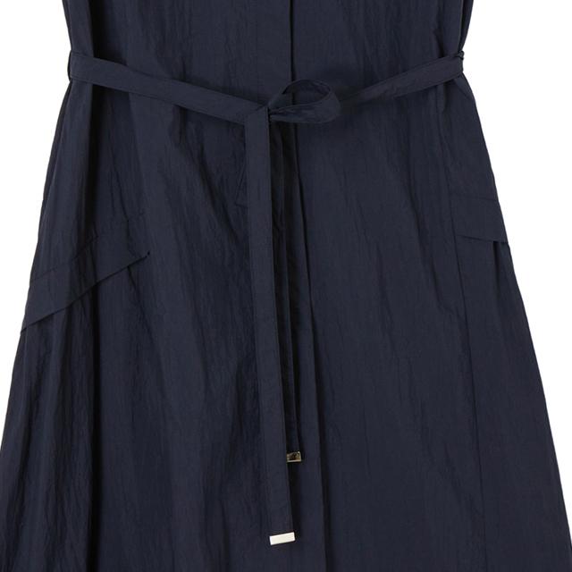 Rap Collar Sleeveless Belted Long Dress As2Wos71