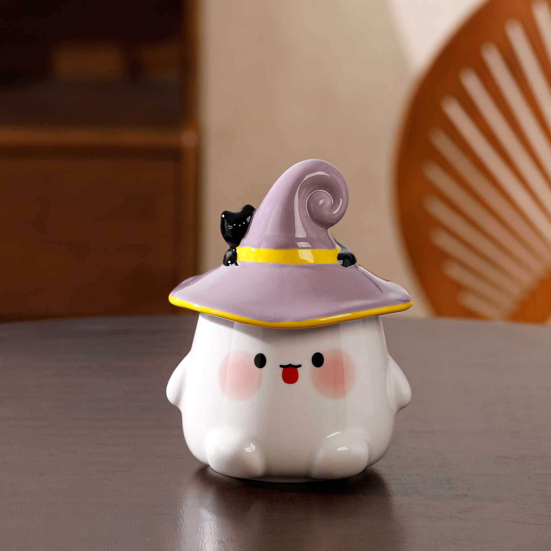 

Волшебная шляпа-привидение Керамическая кружка Подарок на Хэллоуин Детский креативный маленький сувенир Кружка для девочек Подарок на день рождения Кружка 350ML