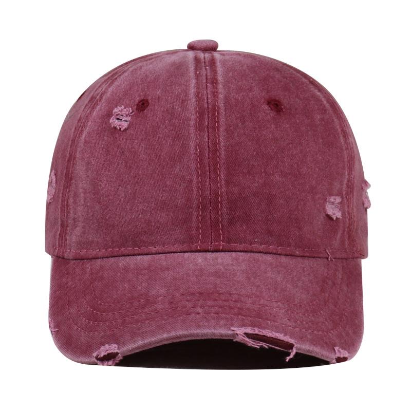 Unisex Distressed Washed Baseball Cap - Versatile Duckbill Design