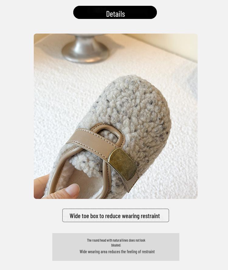 Plüschgefütterte Winter-Mokassins für Mädchen - Warme Baumwoll-Outdoor-Schuhe für kleine Mädchen