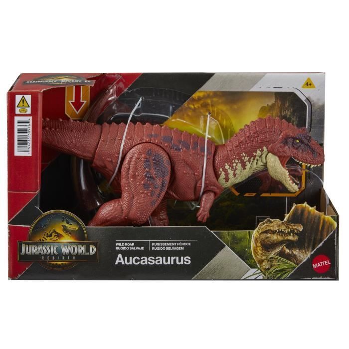 Jurassic World - Figurine Articulée Aucasaurus Rugissement Féroce - Son - Jurassic World - JGB88