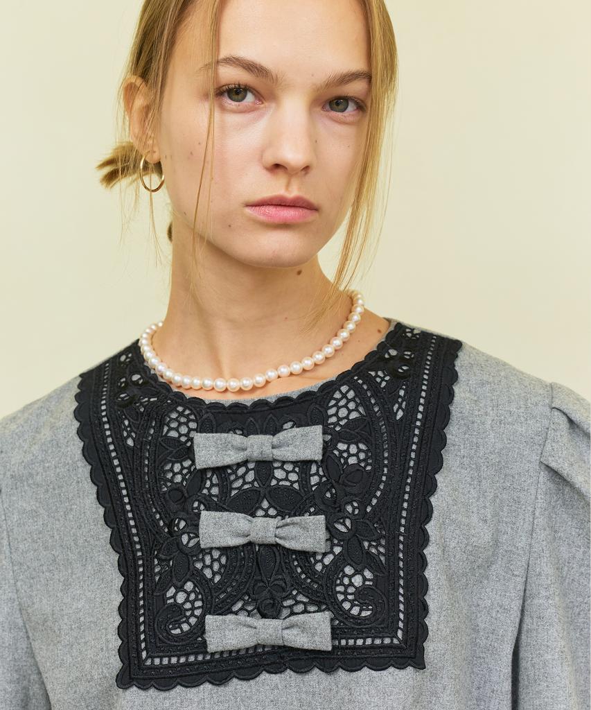 Dyuidyui Queens Wool Blouse_Gray