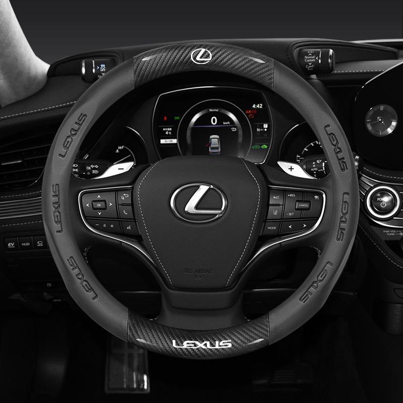 Car Anti Slip Carbon Fiber Leather Steering Wheel Cover For Lexus GX460 Ct200h IS250 ES 220D IS200 Fsport GS GX IS LS LX NX RX