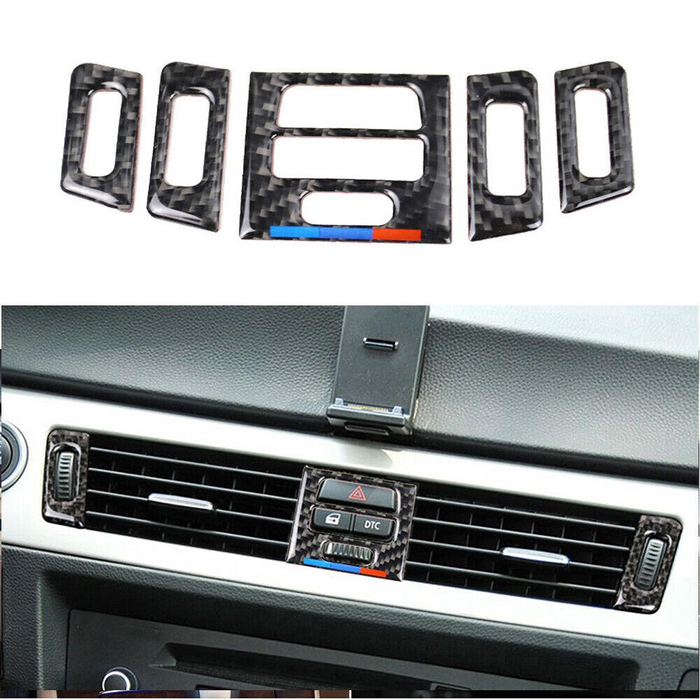 Carbon Fiber Inner Rear Air Vent Outlet Frame Trim For BMW 5 Series E60 2005-10 Carbon Fiber Inner Rear Air Vent Outlet Frame Trim For BMW 5 Series E60 2005-10