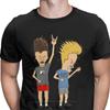 Herre Beavis Butthead Rock T-skjorter Herre Utvidet T-skjorte Tegneserie Punk Camisas Hombre Hip Hop Hipster Jul T-skjorte