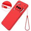Luxury Liquid Silicone Phone Case for Nothing Phone 3A Pro Shockproof Matte Soft Bumper Lanyard Cover for Nothing Phone 3A 3APro