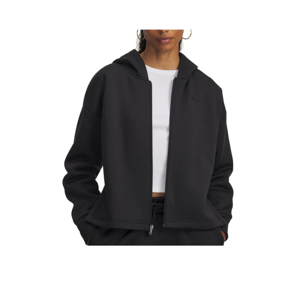 Under Armour Armour Fleece Hooded Solid Long Sleeve Loose Sweatshirt Women sweatshirt 6004867-004