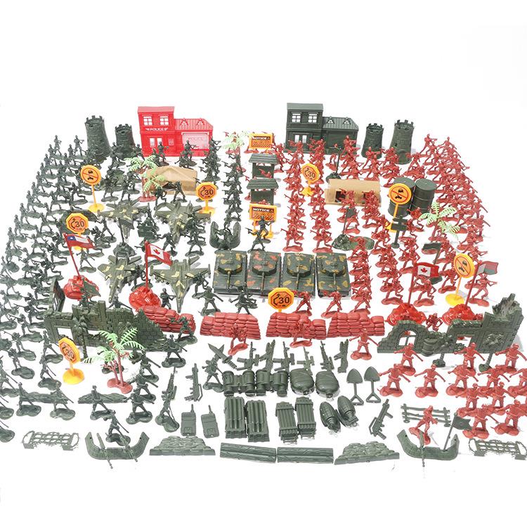 330-Piece Children's Military Toy Set: 4cm Small Soldier Figurines