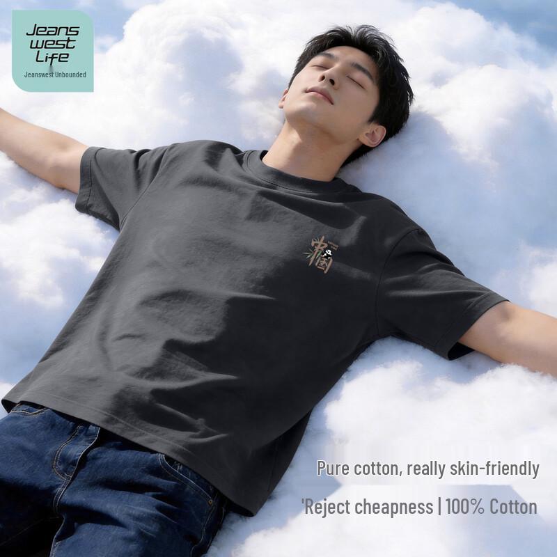 JEANSWEST LIFE Men s Loose Fit Pure Cotton Graphic Tee 2XL