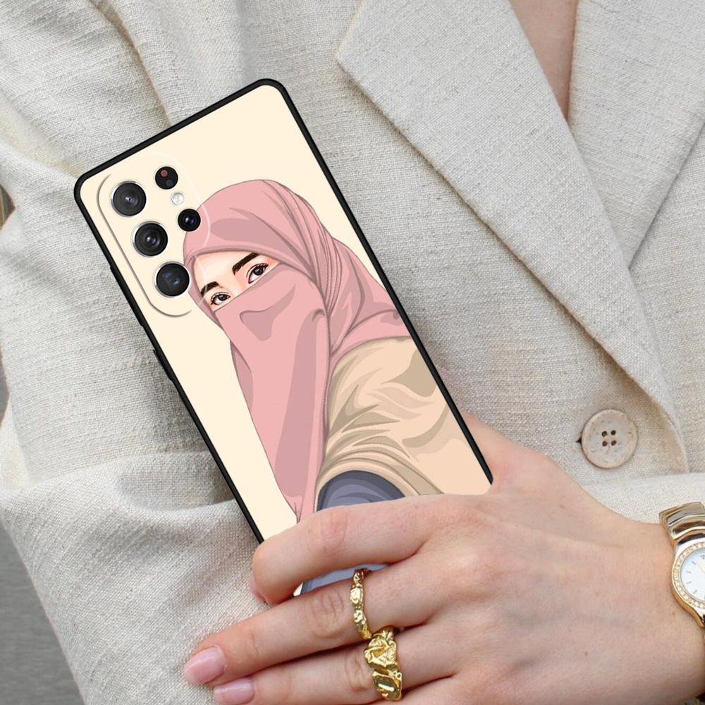 Islamic Arabic Hijab Girl Cell Phone Case for Samsung Galaxy S26 Ultra S25 S24 S23 S22 S21 S20 Note10 Cover