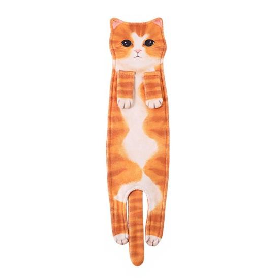Cat Shape Hand Towel Soft Absorbent Hand Towel Hanging Cute Kitten Towel