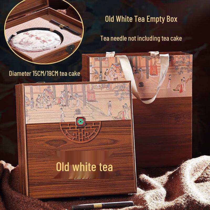 Подарочная коробка для чайного блина с текстурой дерева «Премиум»