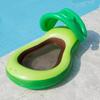 New inflatable avocado floating bed PVC inflatable swimming ring adult with awning water lounger inflatable floating bed