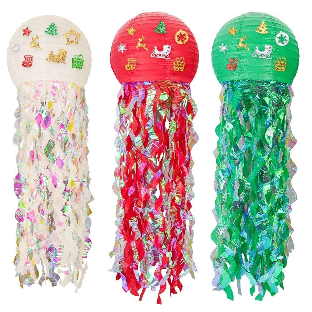 DIY Vánoční papírové lampiony Santa závěsný lampion Nová vánoční papírová koule Vánoce