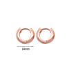 Orecchini a cerchio rotondi lisci placcati in oro 14k - Gioielli di moda eleganti e leggeri di lusso per le donne