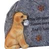 Stone Headstone Loss of Pet Gift Decoration Resin Dog Monument Tombstone for Patio Yard Lawn