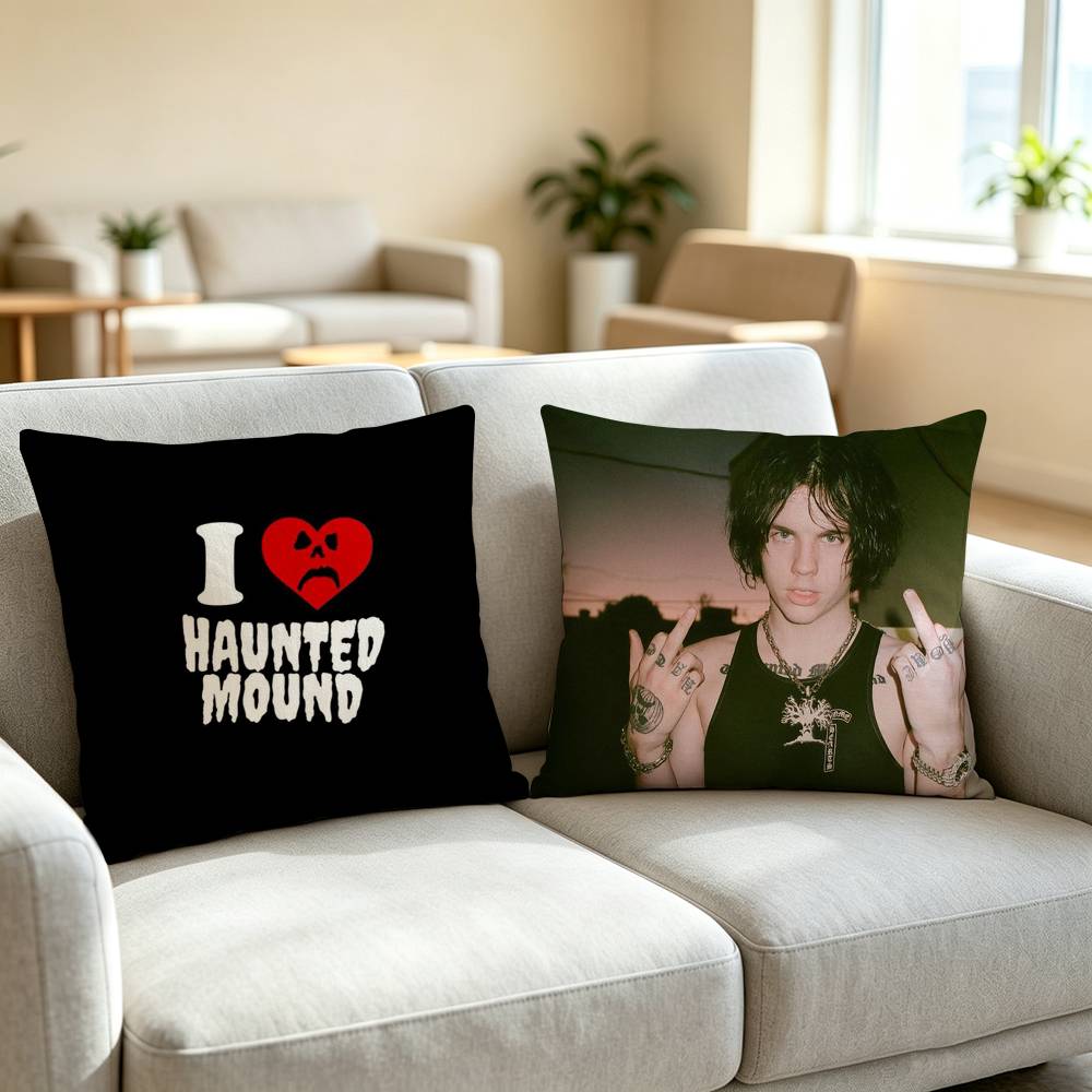 G-Grim Cemetery Sematary Musician Pillow Case Square Double-Sided Sofa Cushion Cover Bedroom Bedside Pillow