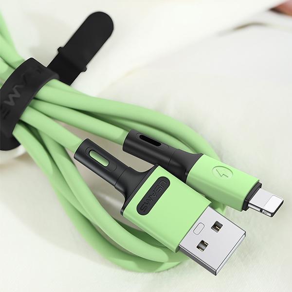 Usams Kabel U52 Lightning 2A Fast Charge1M Zielony/Green Sj434Usb02 (Us-Sj434)