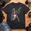 Patriotic Skeleton Playing Electric Guitar T-Shirt, Rock Flag Skeleton Tee, Goth, 250th Anniversary