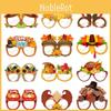 Thanksgiving Turkey Pumpkin Paper Glasses Photo Booth Props For Kids And Adults