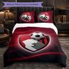 Bournemouth Football 3 Piece Bedding Set Soft Duvet Cover Set with Pillowcases Printed Bedroom Decor Set for Home