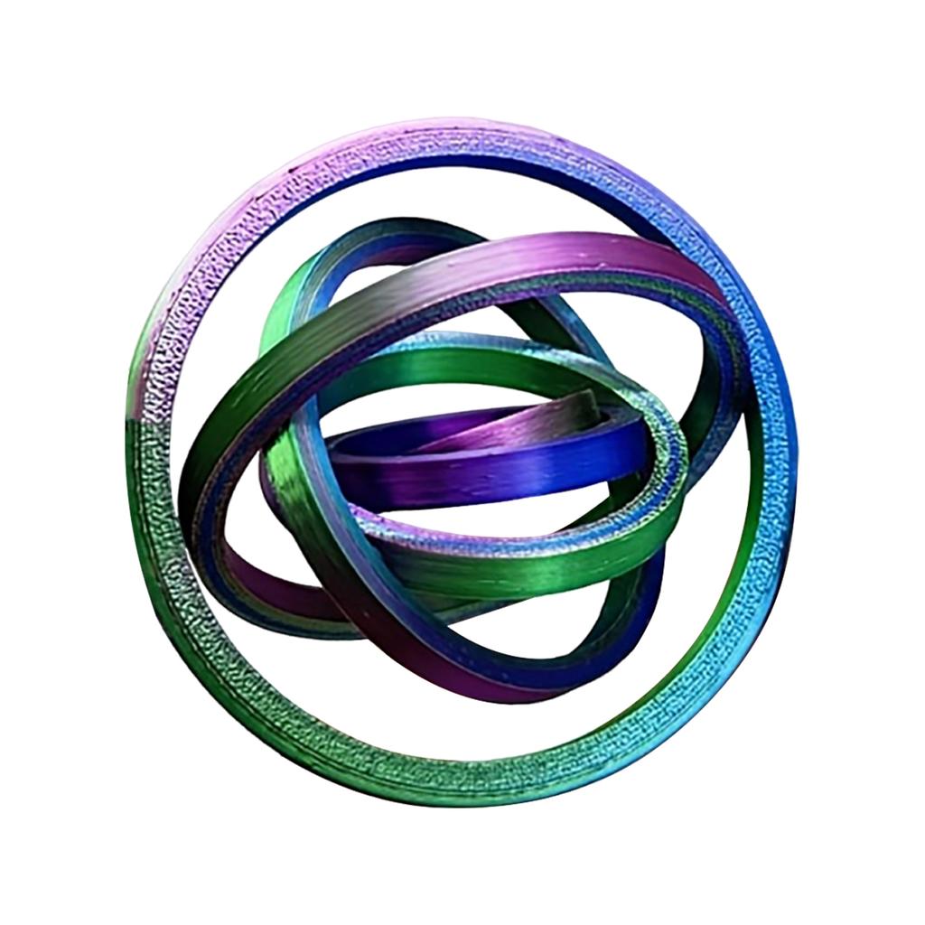 3D Printed Fingertip Rotating Colorful Decompression Ring