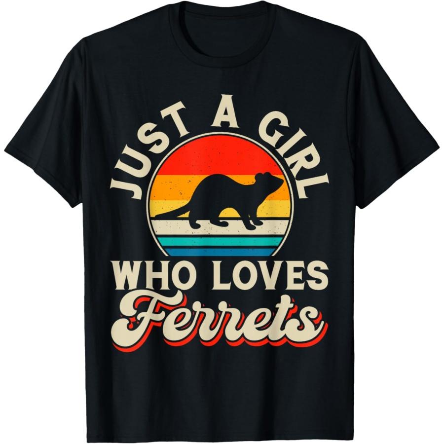 Just A Girl Who Loves Ferrets T-Shirt(4) XXXXXL чёрный