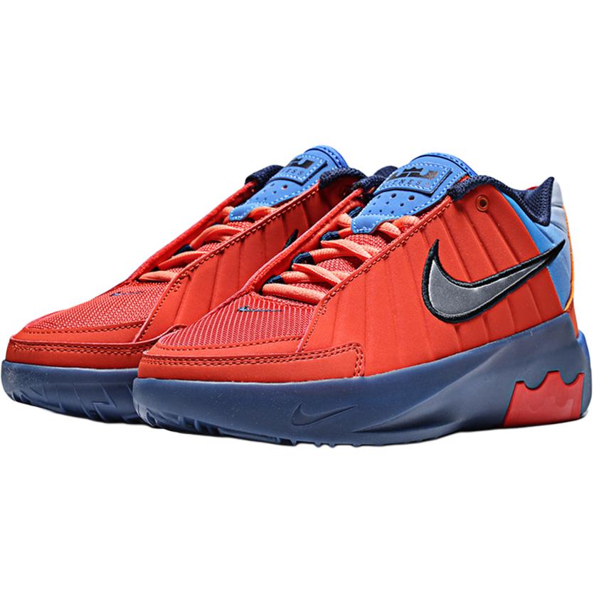 Nike Lebron Witness 9 GS Pikantní červená Modrá Křišťálová Půlnoční modrá Metalická stříbrná Dětské tenisky II6104600