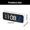1200mAh Music LED Digital Alarm Clock Voice Control Temperature Humidity Display Desktop Clock Home Table Decoration