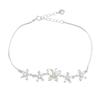 Korean Style Exquisite S925 Sterling Silver Butterfly & Flower Bracelet for Women - Simple, Elegant, Versatile Design