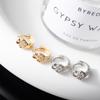 Classic Double Heart Zircon Earrings - European & American Fresh Fashion