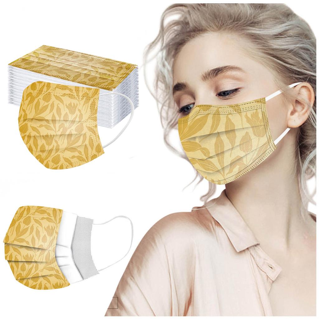 Adult Women Man Disposable Face Mask Industrial 3Ply Ear Loop 50PC Mask