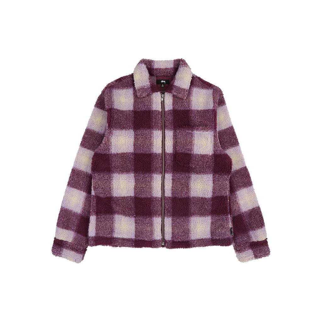 Stussy Shadow Plaid Sherpa Zip 1110224-