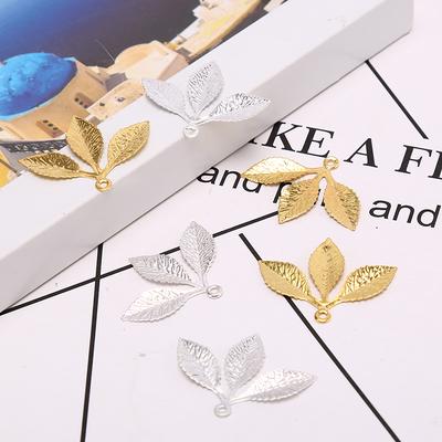 50 Pièces/Ensemble Vintage Feuilles Filigrane Enveloppes Connecteurs Métal Artisanat Bricolage Fabrication de Bijoux