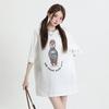 Pure Cotton Couples T-shirt for Women and Men of The Same Style Latest Summer Creative Printing Comfortable Fit and Thin Round Neck Short-sleeved