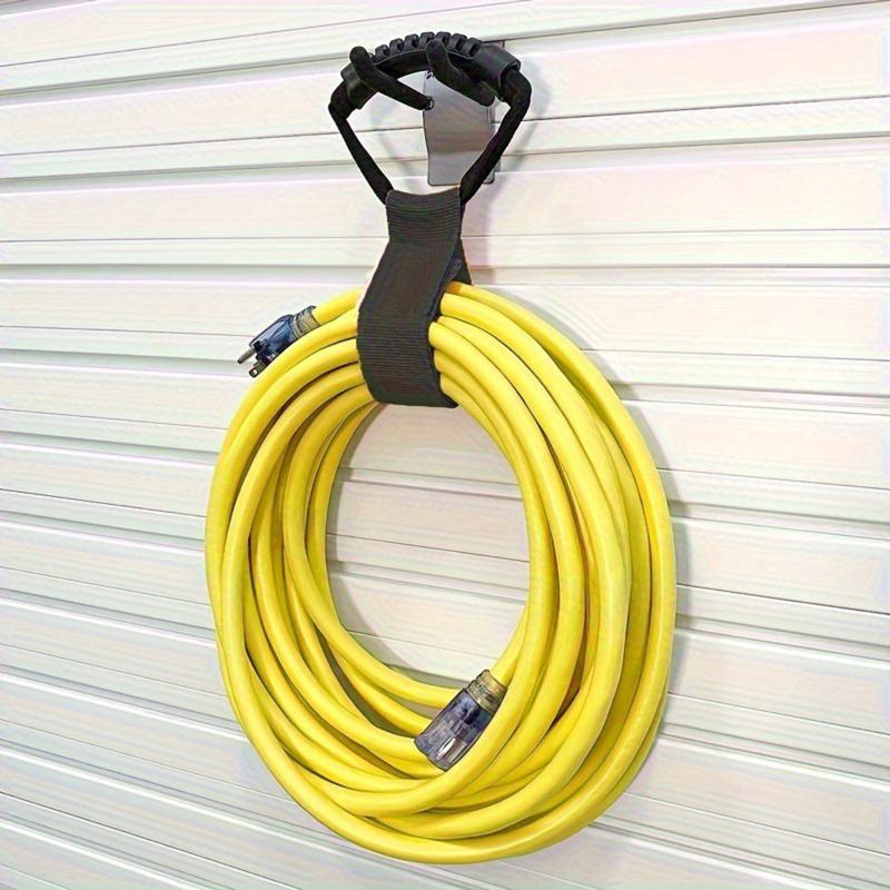 Storage Strap Heavy-Duty Hook And Loop Cord Carrying Strap, Hanger, And Organizer With Handle For Pool Hoses Garden Hoses Cables