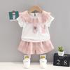 New Summer Baby Girls Clothes Suit Children Fashion Cute T-Shirt Shorts 2Pcs/Sets Toddler Casual Cotton Costume Kids Tracksuits