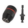 2-13mm Keyless Threaded Metal Drill Chuck, Hex Shank/SDS/Square Quick Grip Adapter, Chuck for Drill Bits Screwdriver Tap&Sockets