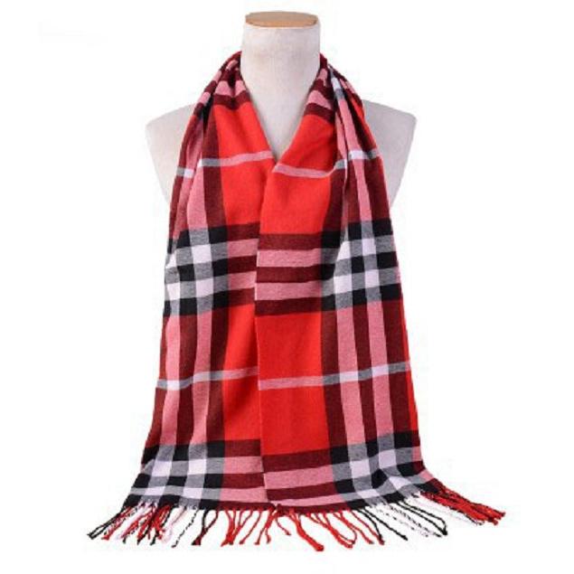 New Atmosphere Imitation Cashmere Plaid Tassel Scarf For Men In Autumn And Winter, With Thickened Velvet And Warm Neck