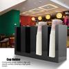 Disposable Paper Cup Holder Coffee and Milk Tea Shop Slanted Bottles Storage Shelf(2 Grids)