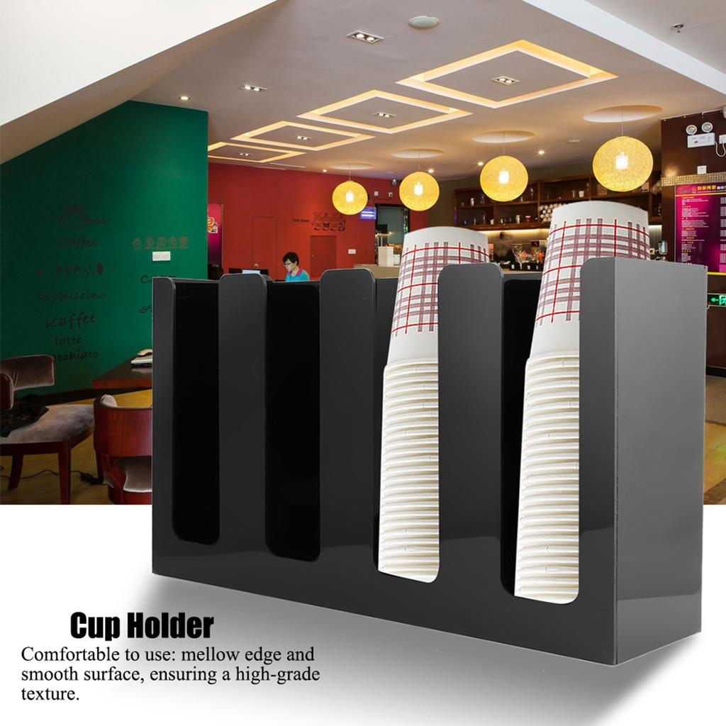 Disposable Paper Cup Holder Coffee and Milk Tea Shop Slanted Bottles Storage Shelf(2 Grids)